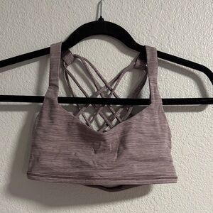 Lululemon purple strappy, sports bra, size 4